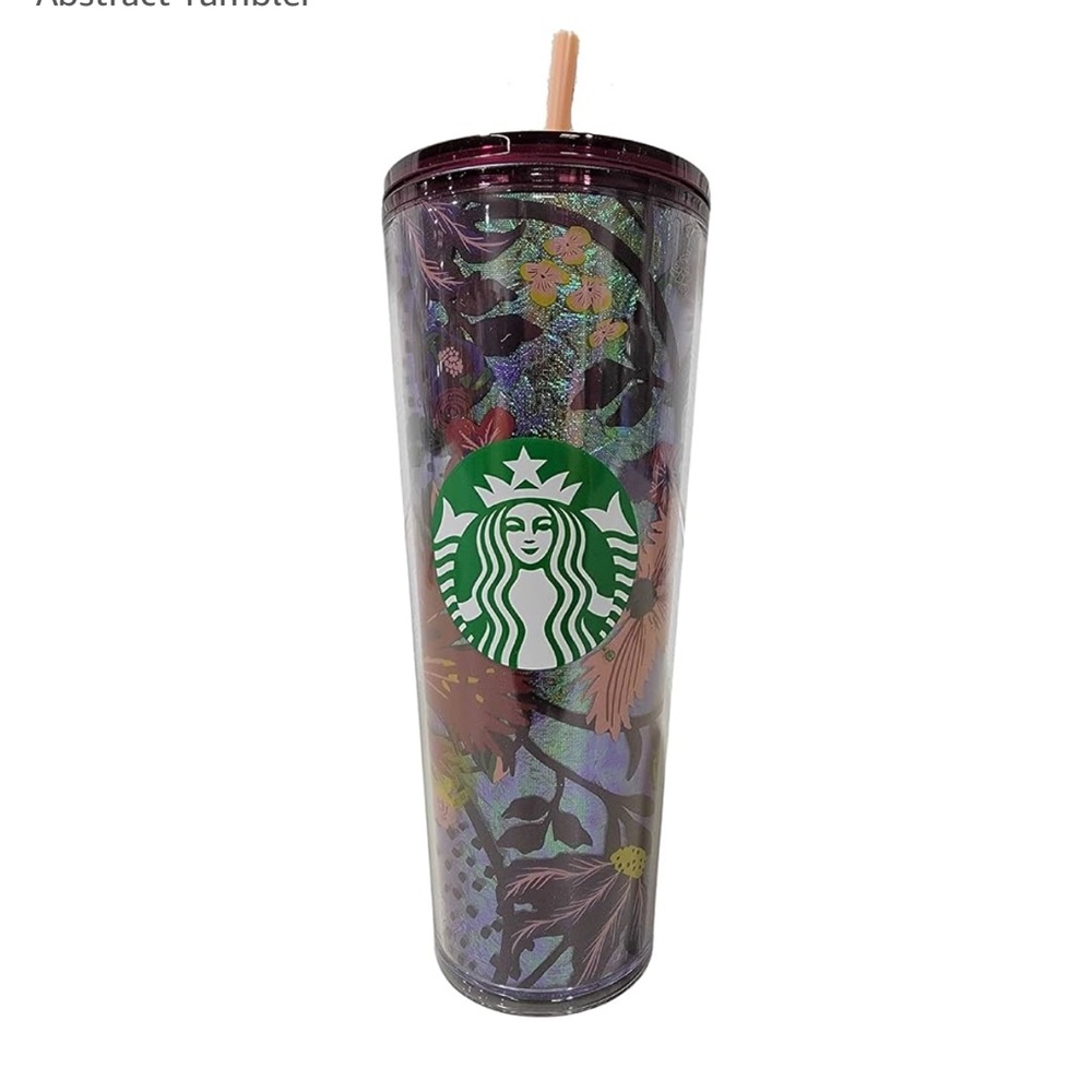 Starbucks Fall 2021 Double Walled 24oz Multicolored Floral Abstract Tumbler